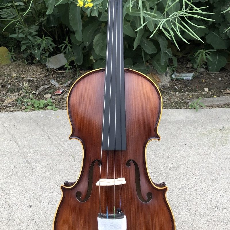 Satin Dark Red Brown Varnish Nice Flame Maple Violin