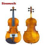 Artificial Wood Grain Carved Top Solid Purfling Violin