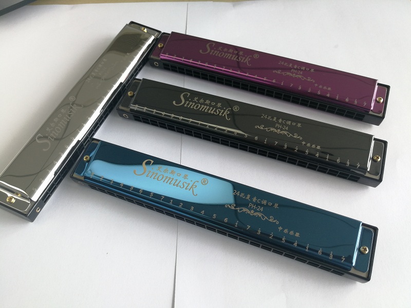 24 Hole Tremole C Tone Performance Harmonica Model HM24 Sinomusic