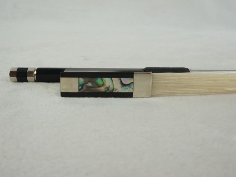Colour Pearl Ebony Frog Black Carbon Fiber Violin Bow Model VB010C - Image 3