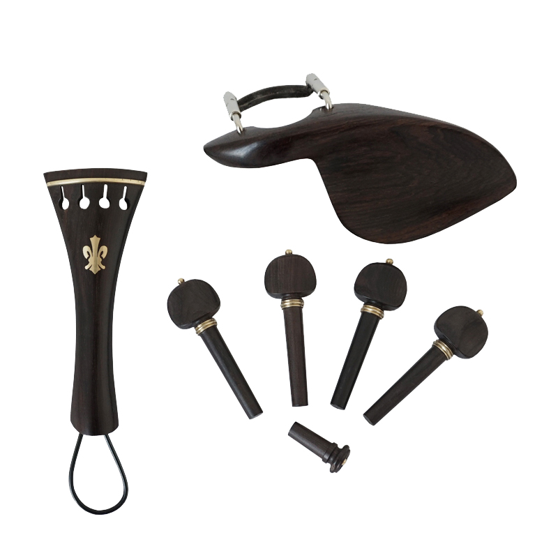 Full Set Vintage Ebony Violin Accessories Model VS04