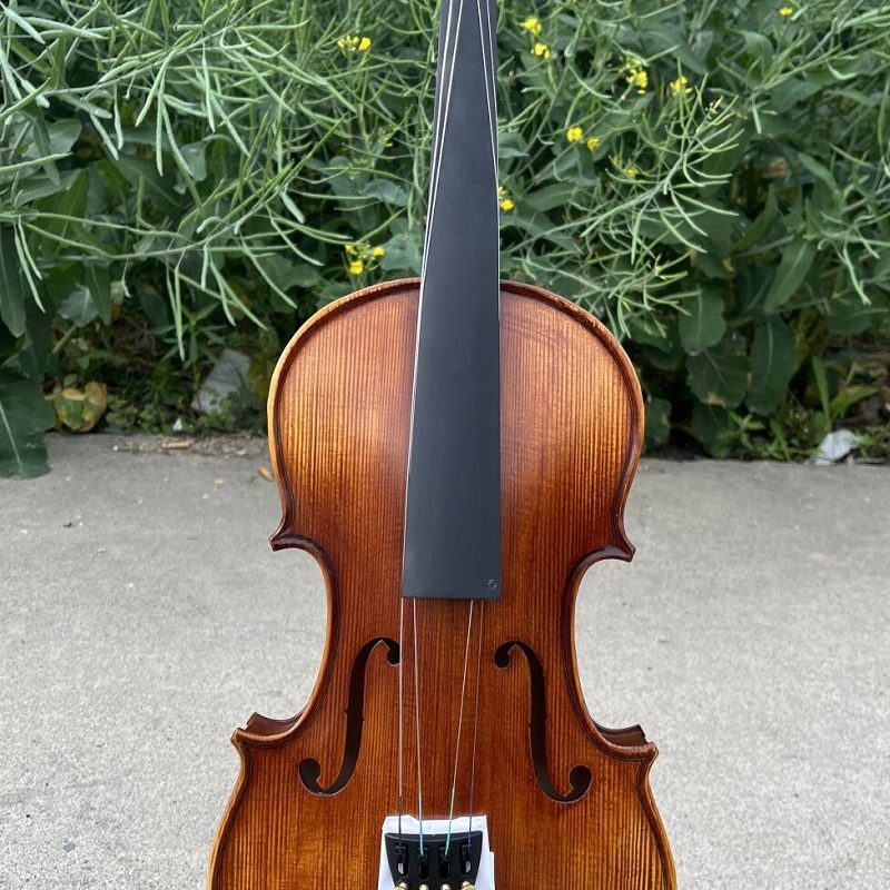 Satin Red Brown Flame Maple Violin MVT800